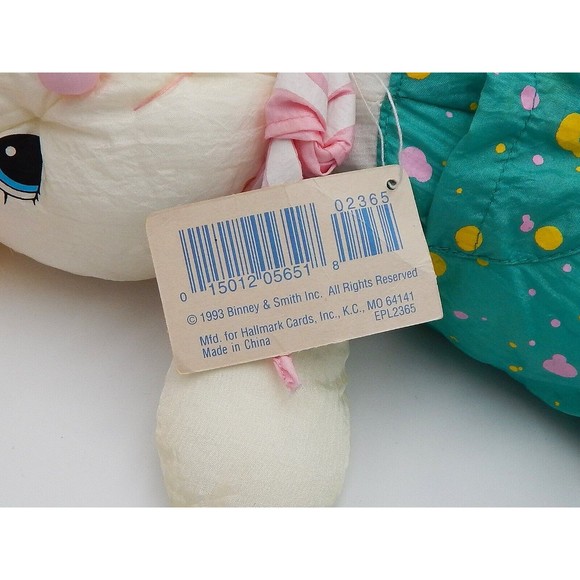 Hallmark Crayola Plush Easter Bunny Rabbit Parachute Toy Stuffed Animal 1993 - Picture 8 of 11